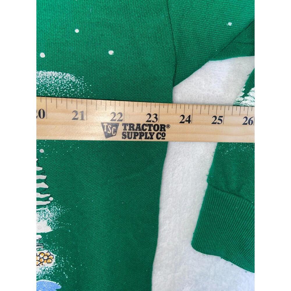 Vtg Holiday Time Christmas Sweatshirt Fleece L Ugly Sweater Village Made in USA - Picture 6 of 10